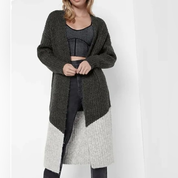 Express Sweaters - Express NWT Color Block Duster Cardigan Size Small